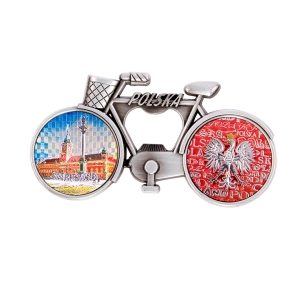 Bicycle fridge magnet with bottle opener – Warsaw
