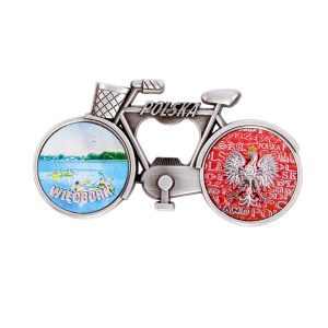 Bicycle fridge magnet with bottle opener – Więcbork