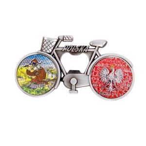 Kielce Fridge Magnet with Bottle Opener – Bicycle Design