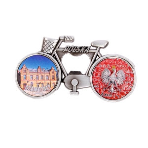 Szamotuły Fridge Magnet with Bottle Opener – Bicycle Design