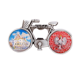Rzeszów Fridge Magnet with Bottle Opener – Bicycle Design