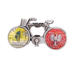 Bicycle bottle opener fridge magnet – Stalowa Wola Icarus and Daedalus