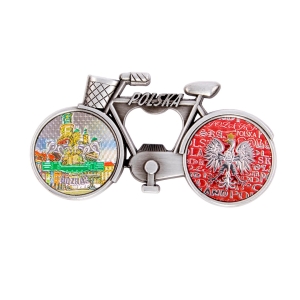 Bicycle bottle opener fridge magnet – Poznań billy goats