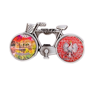 Bicycle bottle opener fridge magnet – Warsaw Łazienki Palace