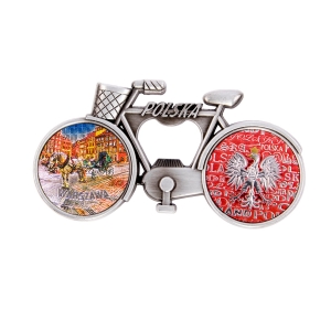 Bicycle bottle opener fridge magnet – Warsaw horse-drawn carriage