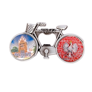 Bicycle fridge magnet with bottle opener – Goleniów Wolin Gate