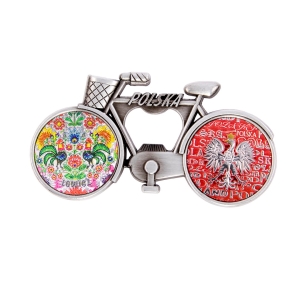Bicycle fridge magnet with bottle opener – Łowicz