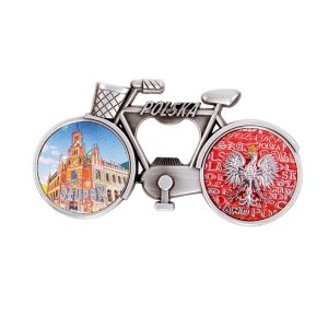 Bicycle fridge magnet with bottle opener – Słupsk post office
