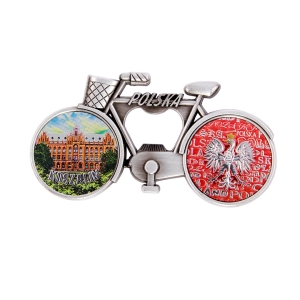 Bicycle fridge magnet with bottle opener – Koszalin main post office