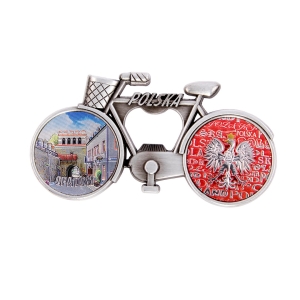Bicycle fridge magnet with bottle opener – Opatów Warsaw Gate