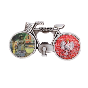 Fridge magnet with bottle opener – bicycle – Nisko