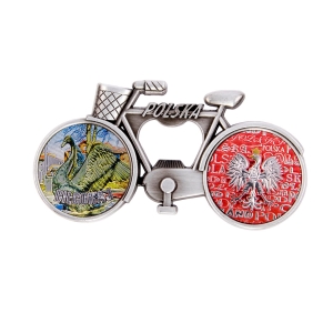 Fridge magnet bottle opener – bicycle – Biłgoraj
