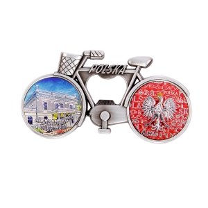 Fridge magnet bottle opener – bicycle – Aleksandrów Kujawski