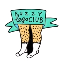 metalowa przypinka fuzzy legs club owłosione nogi