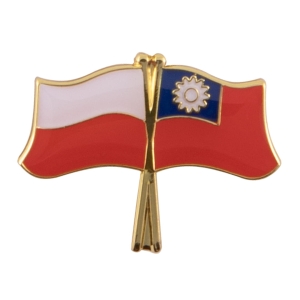 Przypinka – flaga Polski – Tajwan