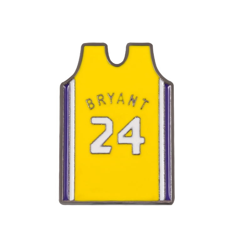 Przypinka metalowa koszulka Bryant 24 LA Lakers żółta