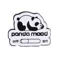 metalowa przypinka panda mood biało-czarna z przełącznikiem nastroju