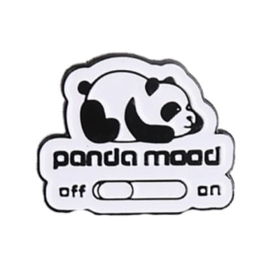 Metalowa przypinka Panda Mood