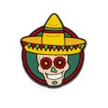 Przypinka do kroksów czaszka w sombrero Meksyk