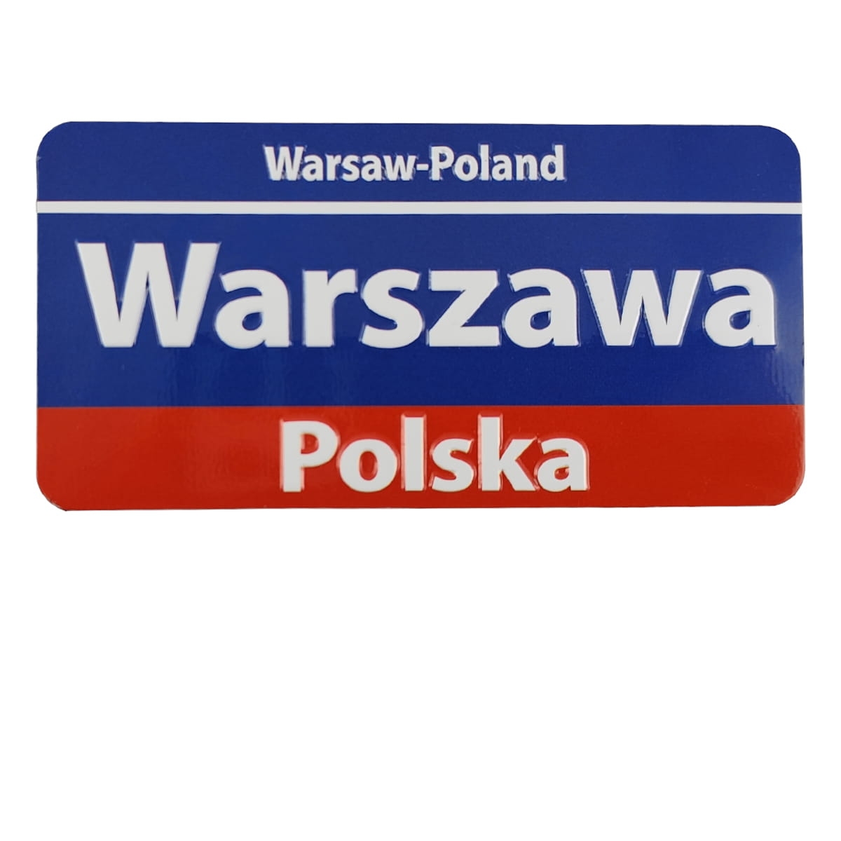 magnes na lodówkę tablica adresowa Warszawa Polska pamiątka z Warszawy