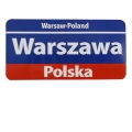 magnes na lodówkę tablica adresowa Warszawa Polska pamiątka z Warszawy