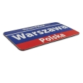 magnes lodówka Warszawa Polska tablica adresowa niebiesko-czerwony