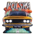 Magnes na lodówkę Fiat 125P Polska pamiątka z samochodem