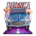 Magnes na lodówkę Syrena 105 Polska widok z przodu