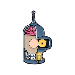 Metalowa przypinka simpsonowie robot
