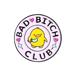 Metalowa przypinka Bad Bitch Club
