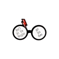 metalowa przypinka Harry Potter okulary błyskawica
