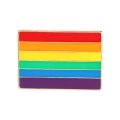 metalowa przypinka flaga LGBT tęczowa broszka pin
