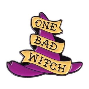 Metalowa przypinka Tiara, One Bad Witch