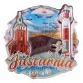 magnes na lodówkę Jastarnia pamiątka z latarnią morską