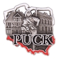 magnes na lodówkę Puck metalowy kształt Polski pamiątka