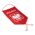 Proporczyk haftowany Polska - widok pod kątem