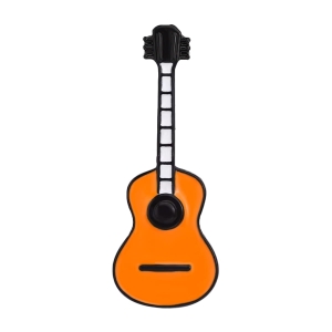 Metalowa przypinka gitara
