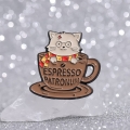 przypinka espresso patronum kot harry potter gadżet