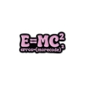 przypinka programisty E=MC2 errors morecode metalowa różowa
