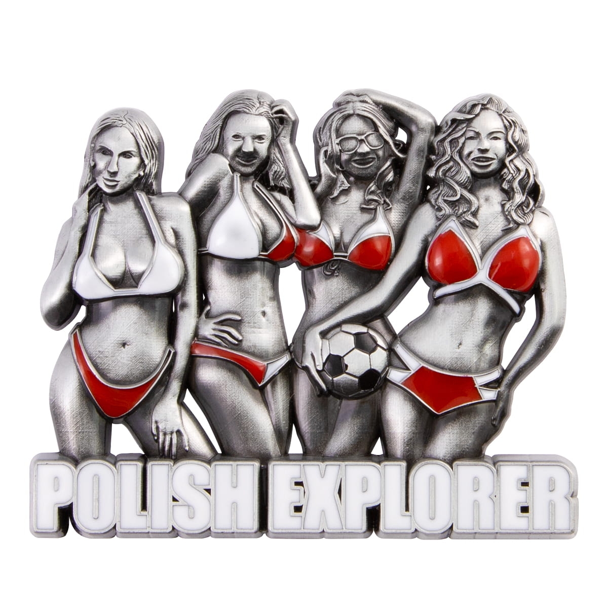 magnes na lodówkę Polish Explorer metalowy z kobietami