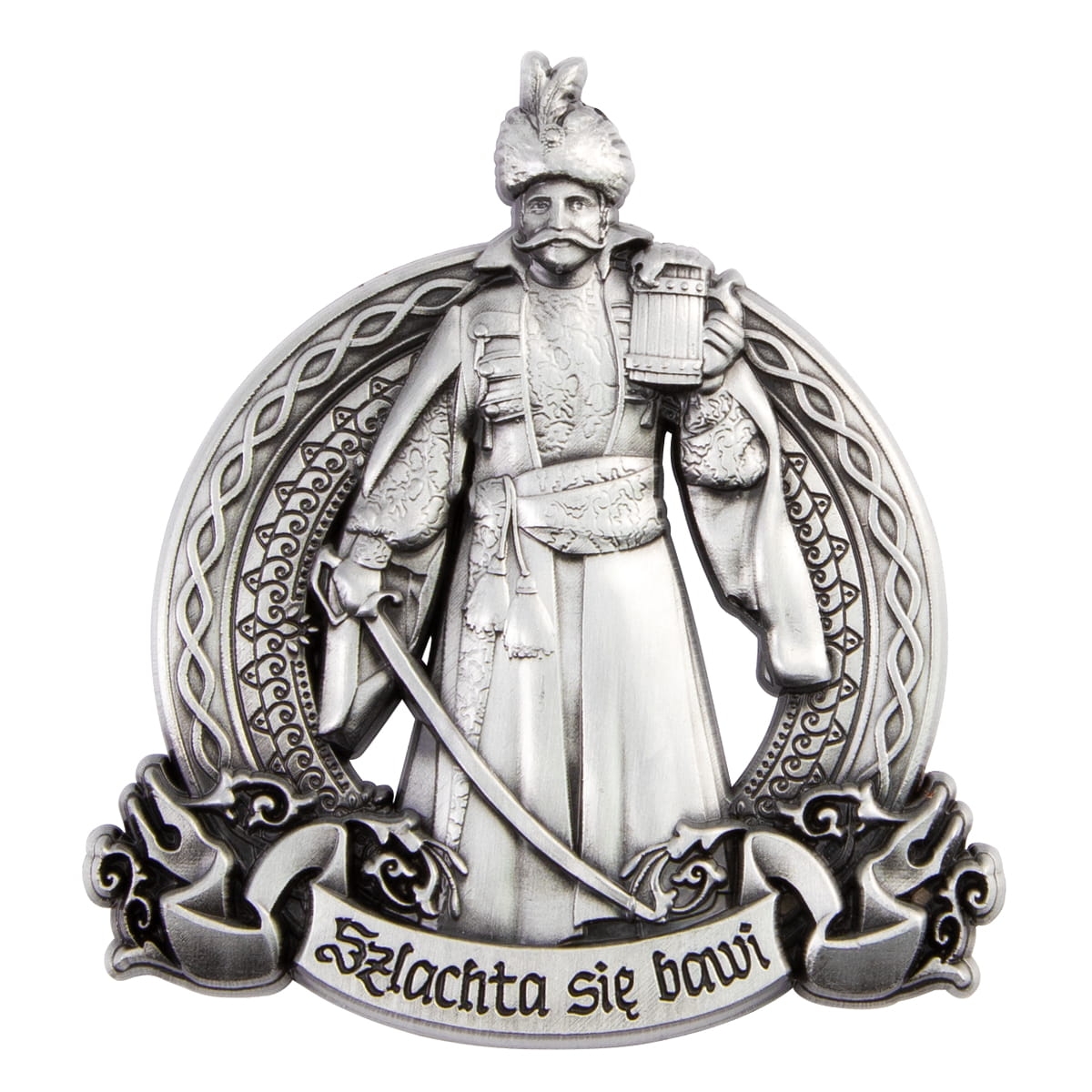 magnes na lodówkę szlachta metalowy prezent pamiątka