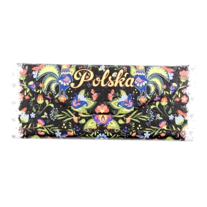 Etui trójkątne na okulary Polska małe kwiaty folk