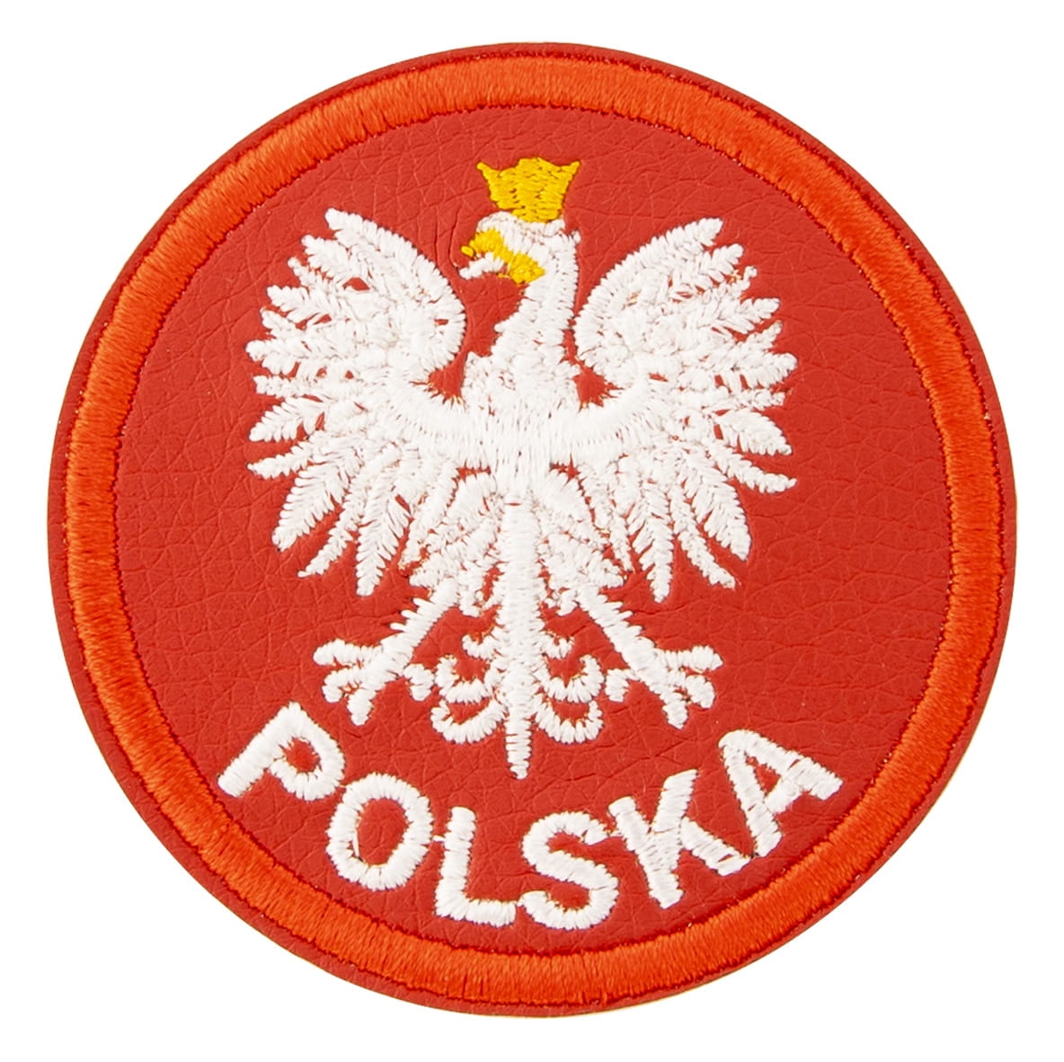 magnes na lodówkę godło polski naszywka haft biały orzeł