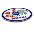 Haftowana naszywka magnes Polska kogut widok z boku