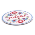 Magnes lodówka Polska folk kwiaty haft perspektywa boczna