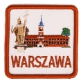 Magnes naszywka haft Warszawa - widok z przodu