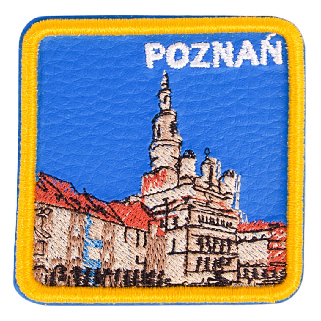 Magnes naprasowanka Poznań ratusz haft