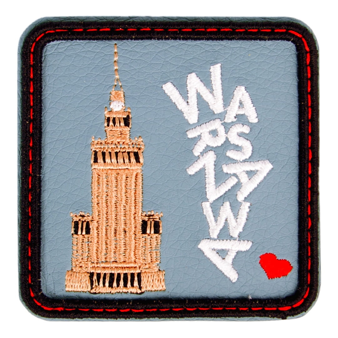 magnes haft Warszawa PKiN Pałac Kultury i Nauki naszywka naprasowanka