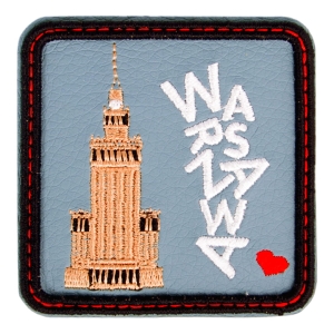 Magnes na lodówkę – Naszywka naprasowanka haft Warszawa PKiN