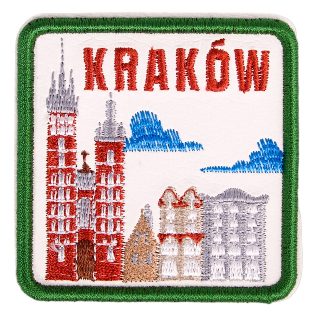 Magnes na lodówkę Kraków kościół Mariacki naszywka haft